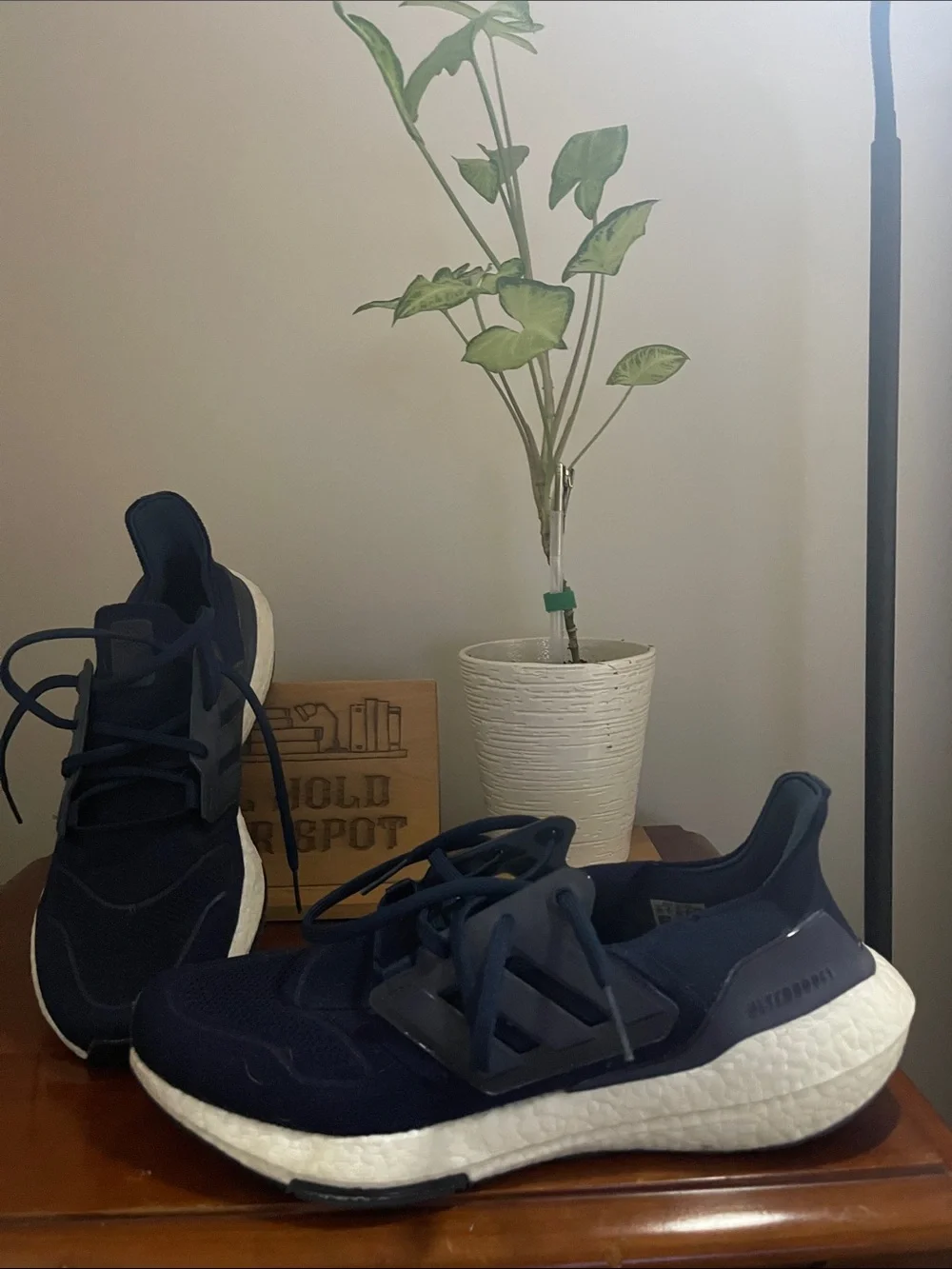adidas Navy and White Ultraboost Running Sneakers